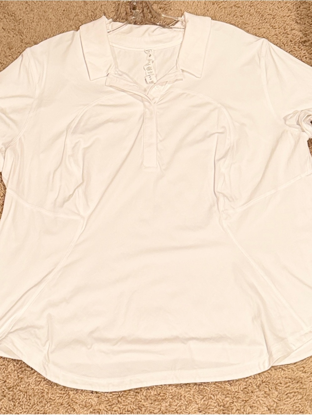 lululemon athletica White Short-Sleeve Polo Shirt